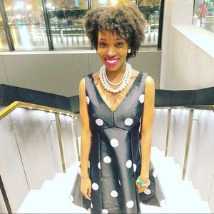 Kate Spade V-Neck PolkaDot Fit & Flare Pro…